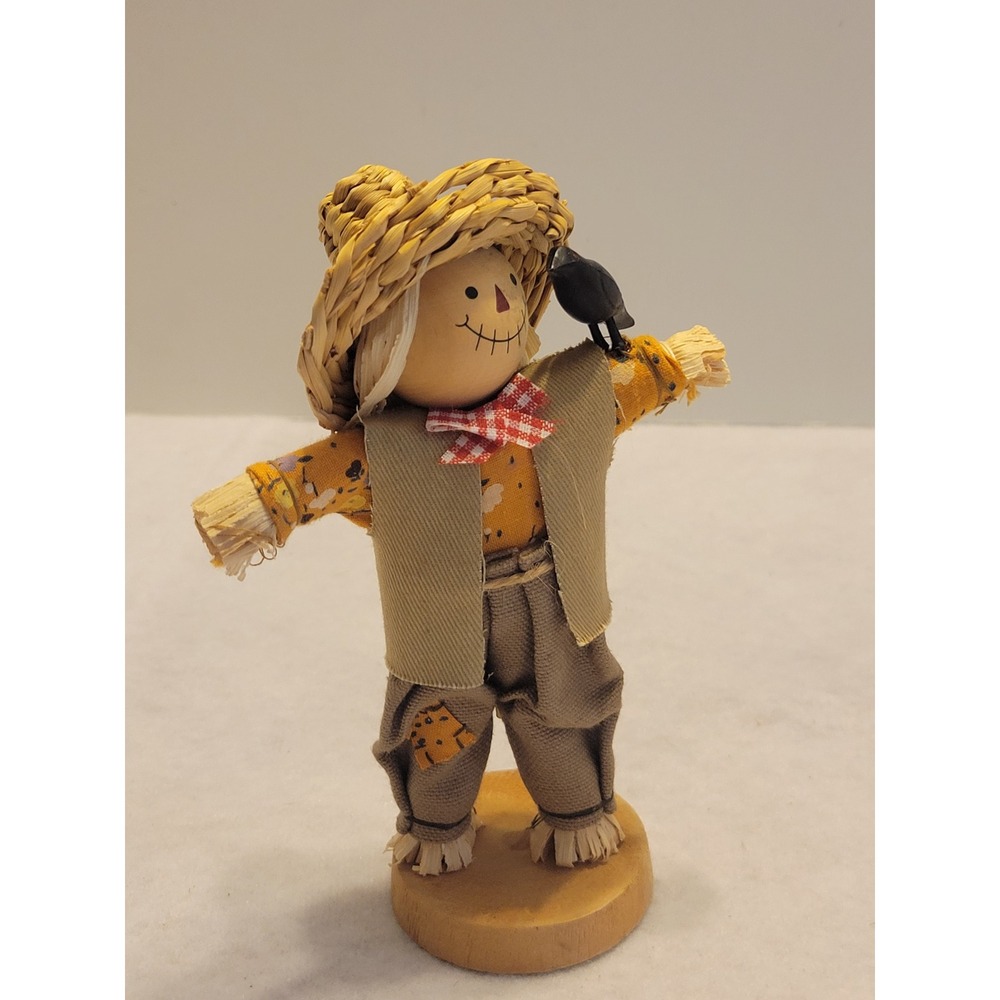 Avon Scarecrow Country Pomander Vintage Fall Farmhouse Decor Collectible Brown